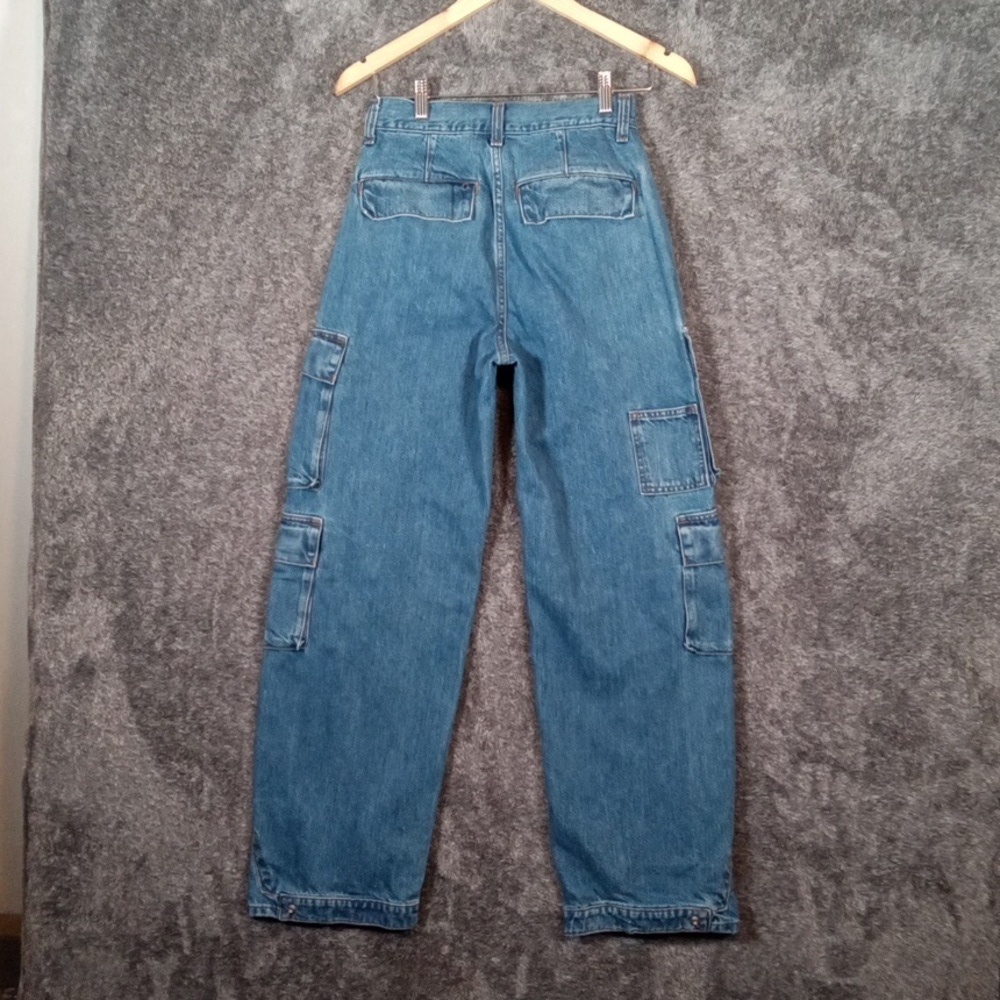 Denim Forum The 90s Millie High Rise Cargo Cotton Streetware Womens 24 - Picture 4 of 13
